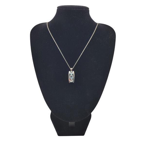 Italy 925 CZ Topaz Gemstone Necklace - Picture 2 of 7